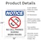 Signmission No Cell Phones During, 18 in W x Rectangle, Aluminum OS-2PACK-NS-A-1824-V-14424 - alternate 2